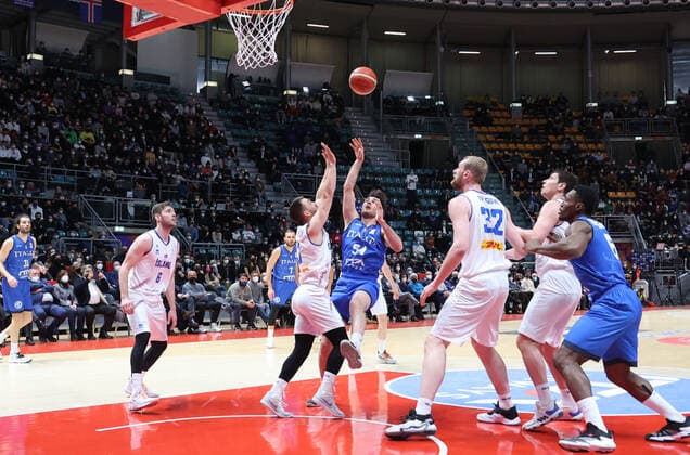Alessandro Pajola (Italy) during the FIBA World Cup 2023 qualifiers game Italy Vs. Iceland at the Paladozza sports palace in Bologna, February 27, 2022 - Photo: Michele Nucci  Copyright: xMichelexNuccix xipa-agency.netx xx 0