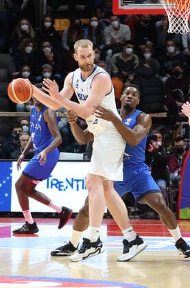 during the FIBA World Cup 2023 qualifiers game Italy Vs. Iceland at the Paladozza sports palace in Bologna, February 27, 2022 - Photo: Michele Nucci  Copyright: xMichelexNuccix xipa-agency.netx xx 0