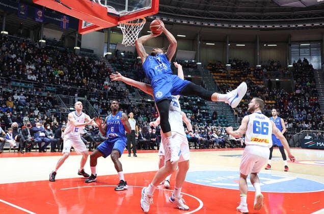 Stefano Tonut (Italy) during the FIBA World Cup 2023 qualifiers game Italy Vs. Iceland at the Paladozza sports palace in Bologna, February 27, 2022 - Photo: Michele Nucci  Copyright: xMichelexNuccix xipa-agency.netx xx 0