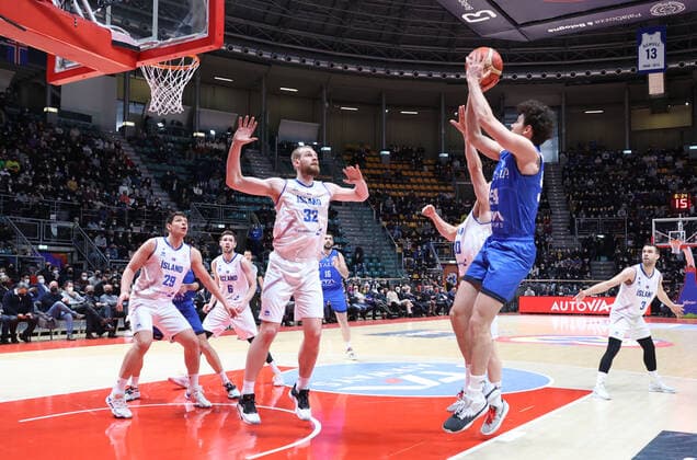 Mandatory Credit: Photo by Michele Nucci LiveMedia Shutterstock (12826423x) Alessandro Pajola (Italy) Iternational Basketball Teams FIBA World Cup Qualifiers - Italy vs Iceland, PalaDozza, Bologna, Italy - 27 Feb 2022 Iternational Basketball Teams FIBA World Cup Qualifiers - Italy vs Iceland, PalaDozza, Bologna, Italy - 27 Feb 2022  Copyright: xMichelexNucci LiveMedia Shutterstockx 12826423x