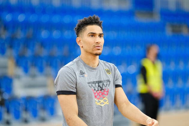 Maodo Lo (Deutschland, 4) GER, Deutschland vs. Israel, Basketball, World Cup Qualifers, 28.02.2022, GER, Deutschland vs. Israel, Basketball, World Cup Qualifiers, 28.02.2022 Heidelberg Copyright: xEibner-Pressefotox EP_EER