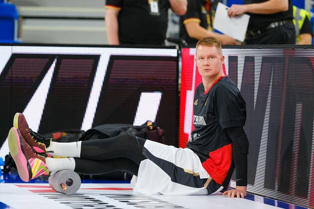 Sport Bilder des Tages Robin Benzing (Deutschland, 12) GER, Deutschland vs. Israel, Basketball, World Cup Qualifers, 28.02.2022, GER, Deutschland vs. Israel, Basketball, World Cup Qualifiers, 28.02.2022 Heidelberg Copyright: xEibner-Pressefotox EP_EER