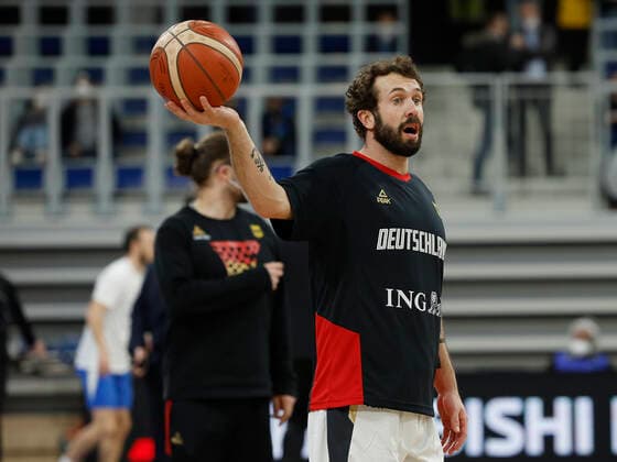 28.02.2022, Germany vs. Israel, FIBA Basketball World Cup Qualifiers, Group D, GER, Heidelberg, SNP dome, Picture: (from the left side), Bastian Doreth (Germany) Copyright: HMBxMedia xHeikoxBecker