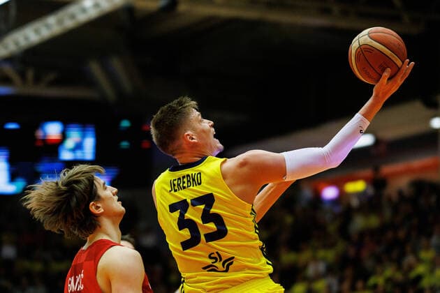 220228 Jonas Jerebko of Sweden during the FIBA World Cup Qualifier game between Sweden and Croatia on February 28, 2022 in Norrköping. Copyright: PETERxHOLGERSSON BB220228PH024