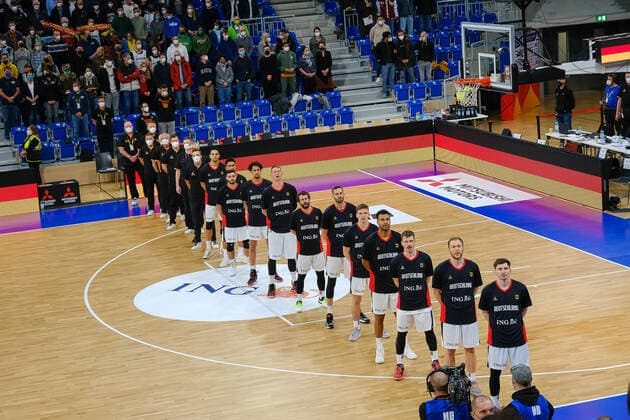 GER, Deutschland vs. Israel, Basketball, World Cup Qualifers, 28.02.2022, GER, Deutschland vs. Israel, Basketball, World Cup Qualifiers, 28.02.2022 Heidelberg Copyright: xEibner-Pressefotox EP_EER
