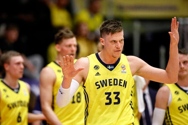 220228 Jonas Jerebko of Sweden during the FIBA World Cup Qualifier game between Sweden and Croatia on February 28, 2022 in Norrköping. Copyright: PETERxHOLGERSSON BB220228PH063