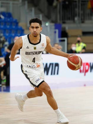 28.02.2022, Germany vs. Israel, FIBA Basketball World Cup Qualifiers, Group D, GER, Heidelberg, SNP dome, Picture: (from the left side), Maodo Lo (Germany) Copyright: HMBxMedia xHeikoxBecker