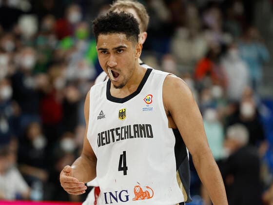 28.02.2022, Germany vs. Israel, FIBA Basketball World Cup Qualifiers, Group D, GER, Heidelberg, SNP dome, Picture: (from the left side), Maodo Lo (Germany) Copyright: HMBxMedia xHeikoxBecker