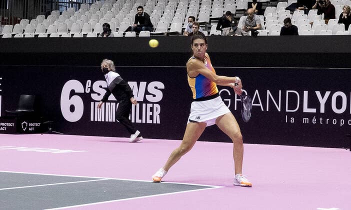 Sorana Cirstea (ROU) - Open 6eme sens MÃ tropole de Lyon, Lyon 01 03 2022 - TENNIS : Open 6eme Sens Lyon Metropole - Lyon - 01 03 2022 SandrineThesillat Panoramic 