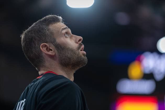 Basketball Heidelberg 28.02.2022 WM Qualifikation FIBA Basketball World Cup European Qualifiers Deutschland (GER) - Israel (ISR) Jonas Wohlfarth-Bottermann (Deutschland, No.18)