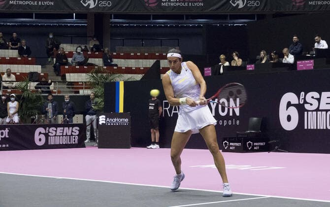 Caroline Garcia (FRA)- Open 6eme sens MÃ tropole de Lyon, Lyon 01 03 2022 - Photo Sandrine Thesillat Panoramic TENNIS : Open 6eme sens MÃ tropole de Lyon - 01 03 2022 SandrineThesillat Panoramic 