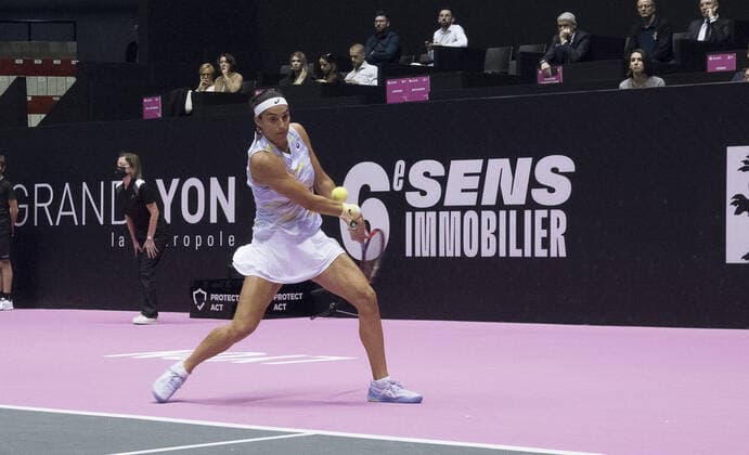Caroline Garcia (FRA)- Open 6eme sens MÃ tropole de Lyon, Lyon 01 03 2022 - Photo Sandrine Thesillat Panoramic TENNIS : Open 6eme sens MÃ tropole de Lyon - 01 03 2022 SandrineThesillat Panoramic 
