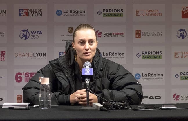 ConfÃ rence de presse de Kristina Mladenovic (FRA)- Open 6eme sens MÃ tropole de Lyon, Lyon 01 03 2022 - Photo Sandrine Thesillat Panoramic TENNIS : Open 6eme sens MÃ tropole de Lyon - 01 03 2022 SandrineThesillat Panoramic 