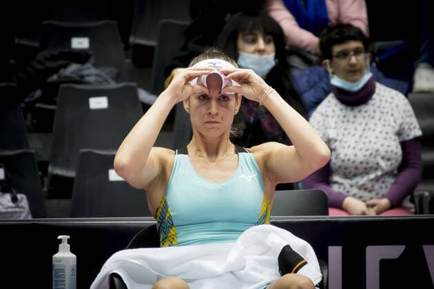 Sport Bilder des Tages Anna BONDAR (HUN) - Open 6eme sens MÃ tropole de Lyon, Lyon 02 03 2022 - TENNIS : Katie BOULTER vs Anna BONDAR - Open 6eme Sens Lyon Metropole - Lyon - 02 03 2022 SandrineThesillat Panoramic 
