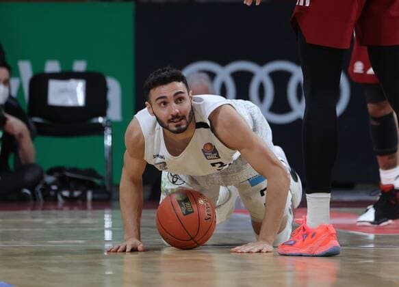 Hamburgs 3 DiLEO. Basketball, FC Bayern - Hamburg, am 2.03.2022, Basketball Bundesliga, FC Bayern München Basketball - Hamburg Towers, Saison 2021-2022, in Muenchen, A U D I D O M E, Deutschland. Quelle Copyright Credit : Oryk HAIST