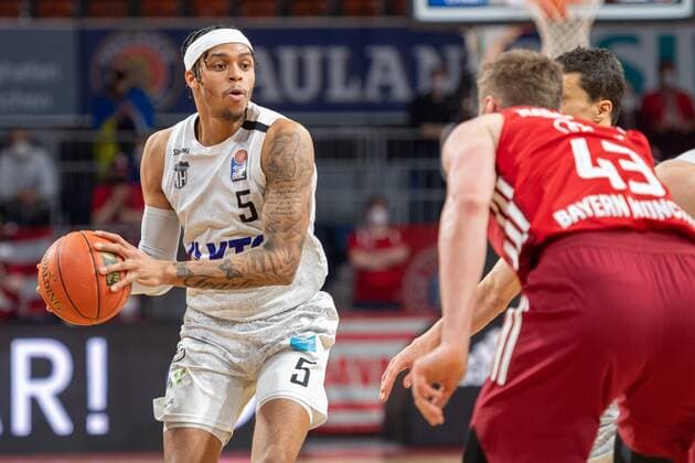 Caleb Homesley 5 (Hamburg Towers), , FC Bayern Basketball vs. Hamburg Towers, easyCredit BBL, 02.03.2022 Muenchen Bayern Deutschland