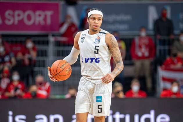 Caleb Homesley 5 (Hamburg Towers), FC Bayern Basketball vs. Hamburg Towers, easyCredit BBL, 02.03.2022 Muenchen Bayern Deutschland