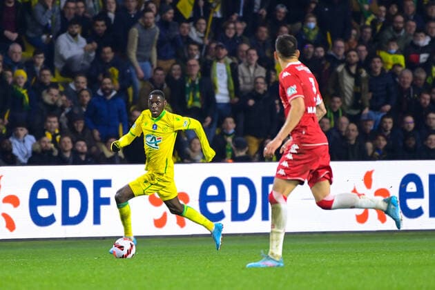 Randal KOLO MUANI ( 23 - Nantes ) - Maripan Guillermo ( 3 - Monaco ) - FOOTBALL : Nantes vs Monaco - Coupe de France - 02 03 2022 FedericoPestellini Panoramic 
