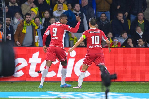 Joie des joueurs de l equipe Monaco apres le but de Boadu Myron ( 9 - Monaco ) - FOOTBALL : Nantes vs Monaco - Coupe de France - 02 03 2022 FedericoPestellini Panoramic 
