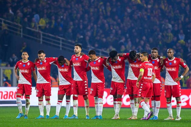 Equipe Monaco - Ambiance - tir au but FOOTBALL : Nantes vs Monaco - Coupe de France - 02 03 2022 FedericoPestellini Panoramic 