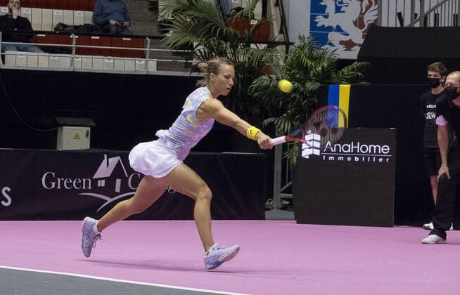 Viktorija GOLUBIC (SUI) - Open 6eme sens MÃ tropole de Lyon, Lyon 03 03 2022 - Photo Sandrine Thesillat Panoramic TENNIS : Open 6eme Sens Lyon Metropole - 03 03 2022 SandrineThesillat Panoramic 