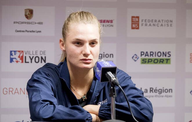 Conference de presse de Dayana YASTREMSKA (UKR) - Open 6eme sens MÃ tropole de Lyon, Lyon 03 03 2022 - Photo Sandrine Thesillat Panoramic TENNIS : Open 6eme Sens Lyon Metropole - 04 03 2022 SandrineThesillat Panoramic 