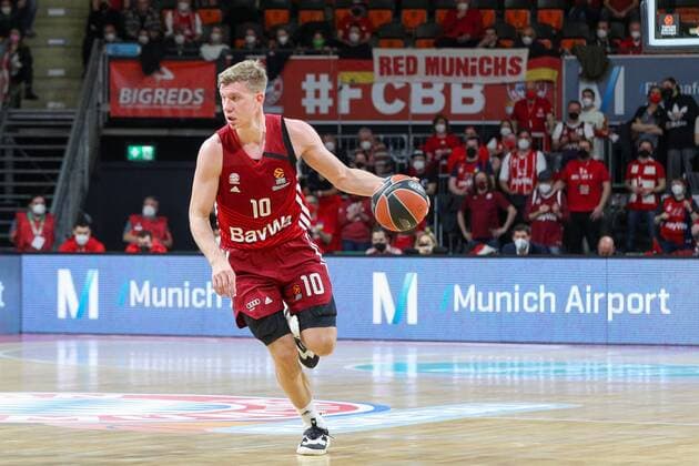 Ognjen Jaramaz 10 (FC Bayern Basketball), FC Bayern Basketball vs. Olympiakos Piraeus, Euroleague, 04.03.2022 Muenchen Bayern Deutschland