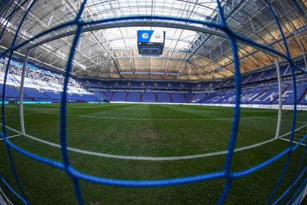 05.03.2022, Fussball, Saison 2021 2022, 2. Bundesliga, 23. Spieltag, FC Schalke 04 - Hansa Rostock, Featureaufnahme in der Veltins Arena des FC Schalke 04. Foto: Tim Rehbein RHR-FOTO Gelsenkirchen Veltins Arena NRW Deutschland xRHR-FOTO TRx