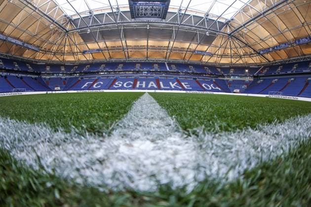05.03.2022, Fussball, Saison 2021 2022, 2. Bundesliga, 23. Spieltag, FC Schalke 04 - Hansa Rostock, Featureaufnahme in der Veltins Arena des FC Schalke 04. Foto: Tim Rehbein RHR-FOTO Gelsenkirchen Veltins Arena NRW Deutschland xRHR-FOTO TRx