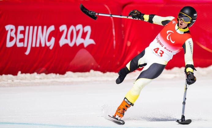 Sport Bilder des Tages 220306 Leander Kress of Germany competes in men s Super-G standing skiing during day 2 of the 2022 Winter Paralympic Games on March 6, 2022 in Yanqing. Photo: Simon Hastegard BILDBYRAN kod SH SH0259 alpint alpine paralympic games paralympics paralympiska spel paralympiske leker vinter-paralympics peking peking 2022 beijing 2022 beijing 2022 paralympic games 2 bbeng *** 220306 Leander Kress of Germany competes in men s Super G standing skiing during day 2 of the 2022 Winter Paralympic Games on March 6, 2022 in Yanqing Photo Simon Hastegard PICTURE AGENCY code SH SH0259 alpine alpine paralympic games paralympics paralympic games paralympic games winter paralympics 20 beijing 2022 beijing 2022 paralympic games 2 bbeng,  Copyright: SIMONxHASTEGARD BB220306SH029