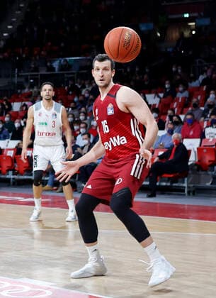 06.03.2022, BBL, FC Bayern Muenchen vs Brose Bamberg, Audi Dome Muenchen, Basketball, im Bild: Paul Zipser (FCB Basketball)