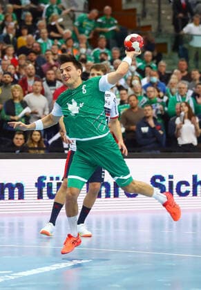 Handball DHfK Leipzig - Flensburg 06.03.2022 Leipzig, 06.03.2022, Arena Leipzig, Handball Bundesliga, 23. Spieltag , SC DHfK Leipzig vs. SG Flensburg-Handewitt 25:24 (13:12) , Im Bild: Lucas Krzikalla (8, Leipzig) ,