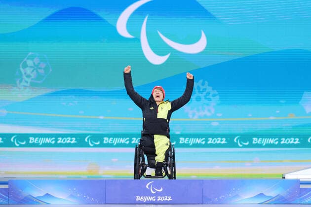 Anna-Lena Forster (GER), MARCH 8, 2022 - Alpine Skiing : Women s Super Combined Sitting Medal Ceremony during the Beijing 2022 Paralympic Winter games, Winterspiele,Spiele, Summer games at Yanqing Medal Plaza in Beijing, China.  (182728624)