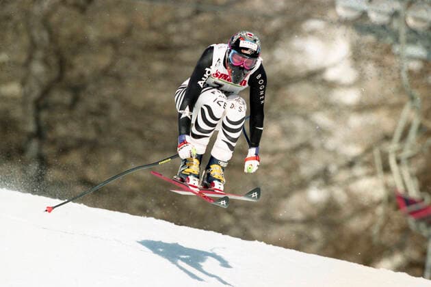 Katja SEIZINGER, GER, Skifahrerin, Aktion, Januar 1997, Â *** Katja SEIZINGER, GER, skier, action, January 1997, Â