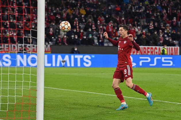 Tor Robert LEWANDOWSKI (Bayern Muenchen) zum 3-0,Aktion,Torschuss Fussball Champions League Achtelfinale FC Bayern Muenchen - RB Salzburg am 08.03.2022 A L L I A N Z A R E N A .