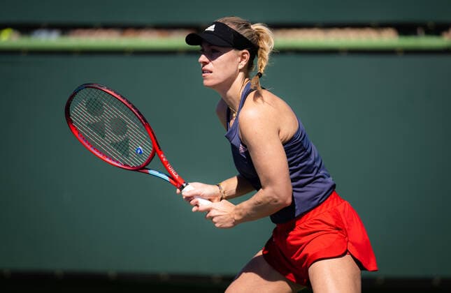March 8, 2022, INDIAN WELS, CALIFORNIA, UNITED STATES: Angelique Kerber of Germany during practice at the 2022 BNP Paribas Open WTA, Tennis Damen 1000 tennis tournament INDIAN WELS UNITED STATES - ZUMAa181 20220308_zaa_a181_046 Copyright: xRobxPrangex