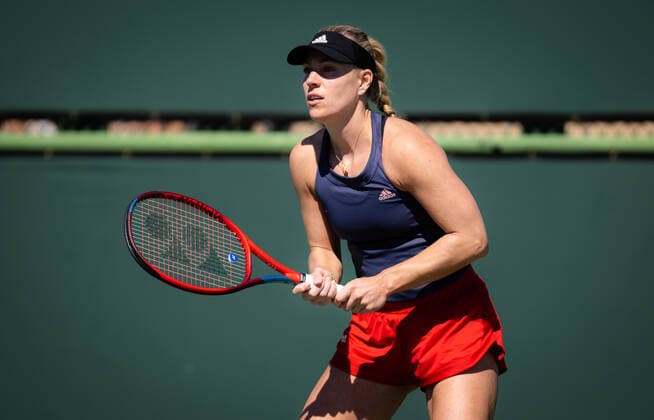 March 8, 2022, INDIAN WELS, CALIFORNIA, UNITED STATES: Angelique Kerber of Germany during practice at the 2022 BNP Paribas Open WTA, Tennis Damen 1000 tennis tournament INDIAN WELS UNITED STATES - ZUMAa181 20220308_zaa_a181_047 Copyright: xRobxPrangex
