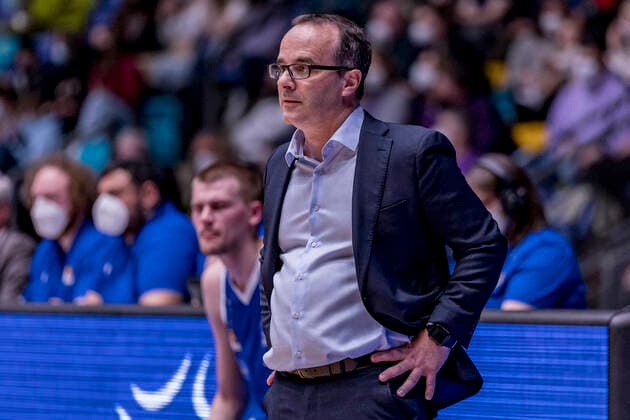 easyCredit BBL, Fraport Skyliners vs. BG Göttingen, Frankfurt, Fraport Arena, 9.3.2022 Diego Ocampo (Trainer Fraport Skyliners), Fraport Skyliners vs. BG Göttingen, Frankfurt, Fraport Arena, 9.3.2022 Copyright: xBEAUTIFULxSPORTS Gawlikx