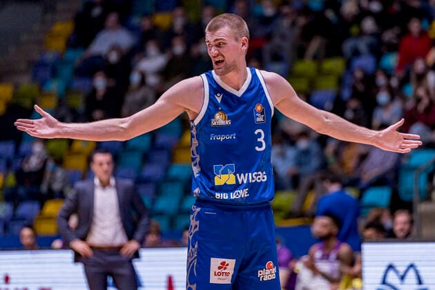 easyCredit BBL, Fraport Skyliners vs. BG Göttingen, Frankfurt, Fraport Arena, 9.3.2022 Matt Haarms (Fraport Skyliners 3), Fraport Skyliners vs. BG Göttingen, Frankfurt, Fraport Arena, 9.3.2022 Copyright: xBEAUTIFULxSPORTS Gawlikx