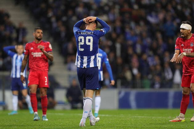 FC Porto v Olympique Lyonnais: Round of 16 Leg One - UEFA Europa League Porto™s Spanish forward Toni Martinez reacts during the UEFA Europa League, round of 16 - 1st leg, match between FC Porto and Olympic Lyonnais, at Dragao Stadium in Porto on March 9, 2022. Porto Portugal  Copyright: xDPIx originalFilename:oliveira-fcportov220309_npd1R.jpg