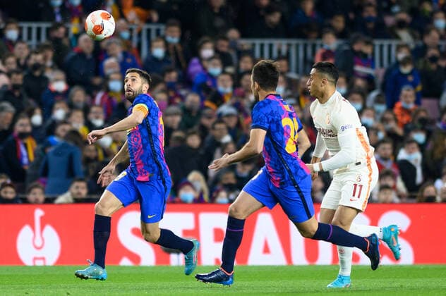 March 10, 2022, Barcelona, Spain: Jordi Alba of FC Barcelona, Barca during the UEFA Europa League match between FC Barcelona and Galatasaray ASat Camp Nou in Barcelona, Spain. Barcelona Spain - ZUMAd159 20220310_zia_d159_071 Copyright: xGerardxFrancox
