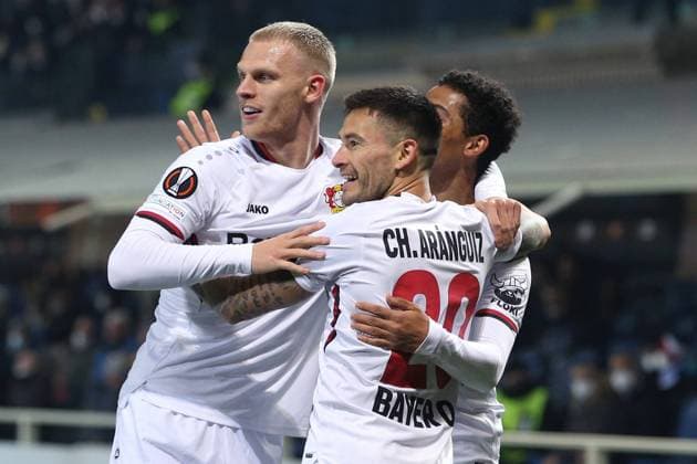 Bergamo 10 03 2022 - Europa League Atalanta-Bayer Leverkusen foto Image nella foto: esultanza gol Charles Aranguiz 