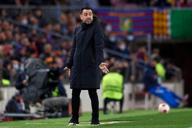 FC Barcelona, Barca v Galatasaray: Round of 16 Leg One - UEFA Europa League Xavi Hernandez head coach of Barcelona gives instructions during the UEFA Europa League Round of 16 Leg One match between FC Barcelona and Galatasaray at Camp Nou on March 10, 2022 in Barcelona, Spain. Barcelona Spain  Copyright: xJosexBretonx originalFilename:breton-fcbarcel220310_npMDf.jpg