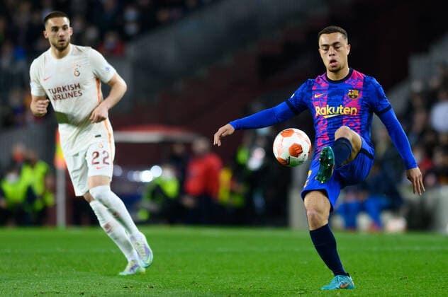 March 10, 2022, Barcelona, Spain: SergiNo Dest of FC Barcelona, Barca during the UEFA Europa League match between FC Barcelona and Galatasaray ASat Camp Nou in Barcelona, Spain. Barcelona Spain - ZUMAd159 20220310_zia_d159_086 Copyright: xGerardxFrancox