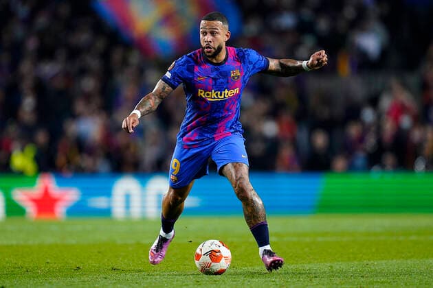 ESP: FC Barcelona, Barca v Galatasaray SK. UEFA Europa League Memphis Depay of FC Barcelona during the UEFA Europa League match between FC Barcelona v Galatasaray SK played at Camp Nou Stadium Stadium on March 10, 2022 in Barcelona, Spain. kpng Copyright: xSergioxRuizx xPRESSINPHOTOx PS_100322_020