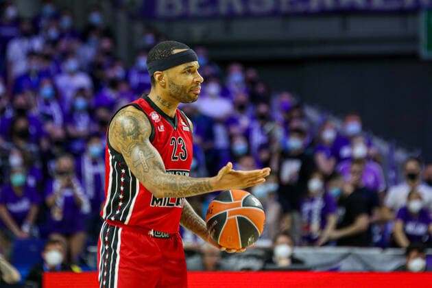 10th March 2022; Wizink Center; Madrid, Spain; Turkish Airlines Euroleague Basketball; Spain, Real Madrid vs AX Armani Exchange Milan; Malcolm Delaney (Milan) Madrid Spain Basketball Copyright: xAlbaxPachecox xAgenciaxLOFx