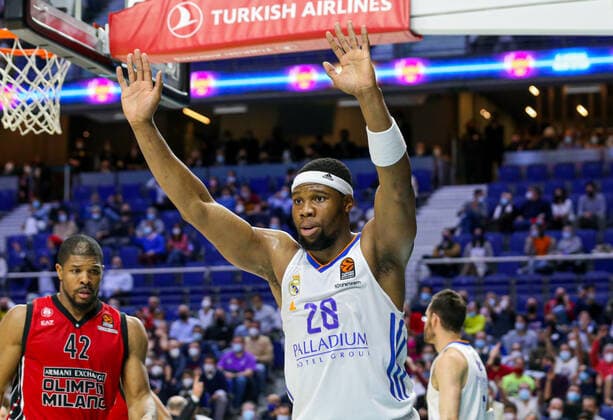 10th March 2022; Wizink Center; Madrid, Spain; Turkish Airlines Euroleague Basketball; Spain, Real Madrid vs AX Armani Exchange Milan; Guerschon Yabusele (Madrid) Madrid Spain Basketball Copyright: xAlbaxPachecox xAgenciaxLOFx