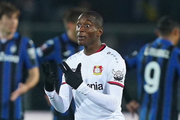 Photo Spada LaPresse March 10, 2022 - Bergamo ,Italy Soccer Atalanta vs Bayer Leverkusen - Europa League 2021 2022 In the photo :diaby ( Bayer Leverkusen ) celebrates after scoring 3-2  Copyright: xSpada LaPressex