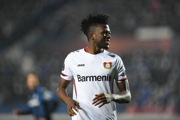 Atalanta v Bayer Leverkusen, UEFA Europa League, Bergamo, Italy Bergamo, Italy. 10th, March 2022. Edmond Tapsoba of Bayer Leverkusen seen during the UEFA Europa League match between Atalanta and Bayer Leverkusen at Gewiss Stadium in Bergamo. Bergamo Italy  Copyright: xGonzalesxPhoto TommasoxFimianox