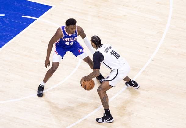 Philadelphia, Pennsylvania, United States of America, March 10th 2022: Paul Reed (76ers 44)& xA